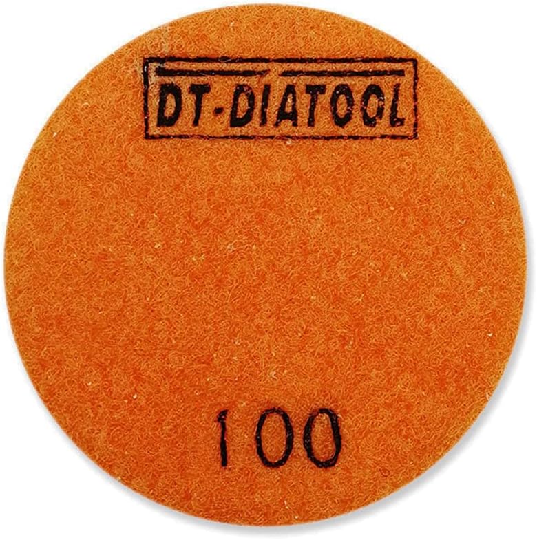 DTDIATOOL Concrete Polishing Pads 3 inch/80mm for Concrete, Cement and Terrazzo Floors Processing, Repairing and Renovating, Dry or Wet Use Diamond Grinding Pads Grit 100 3pcs - Image 3